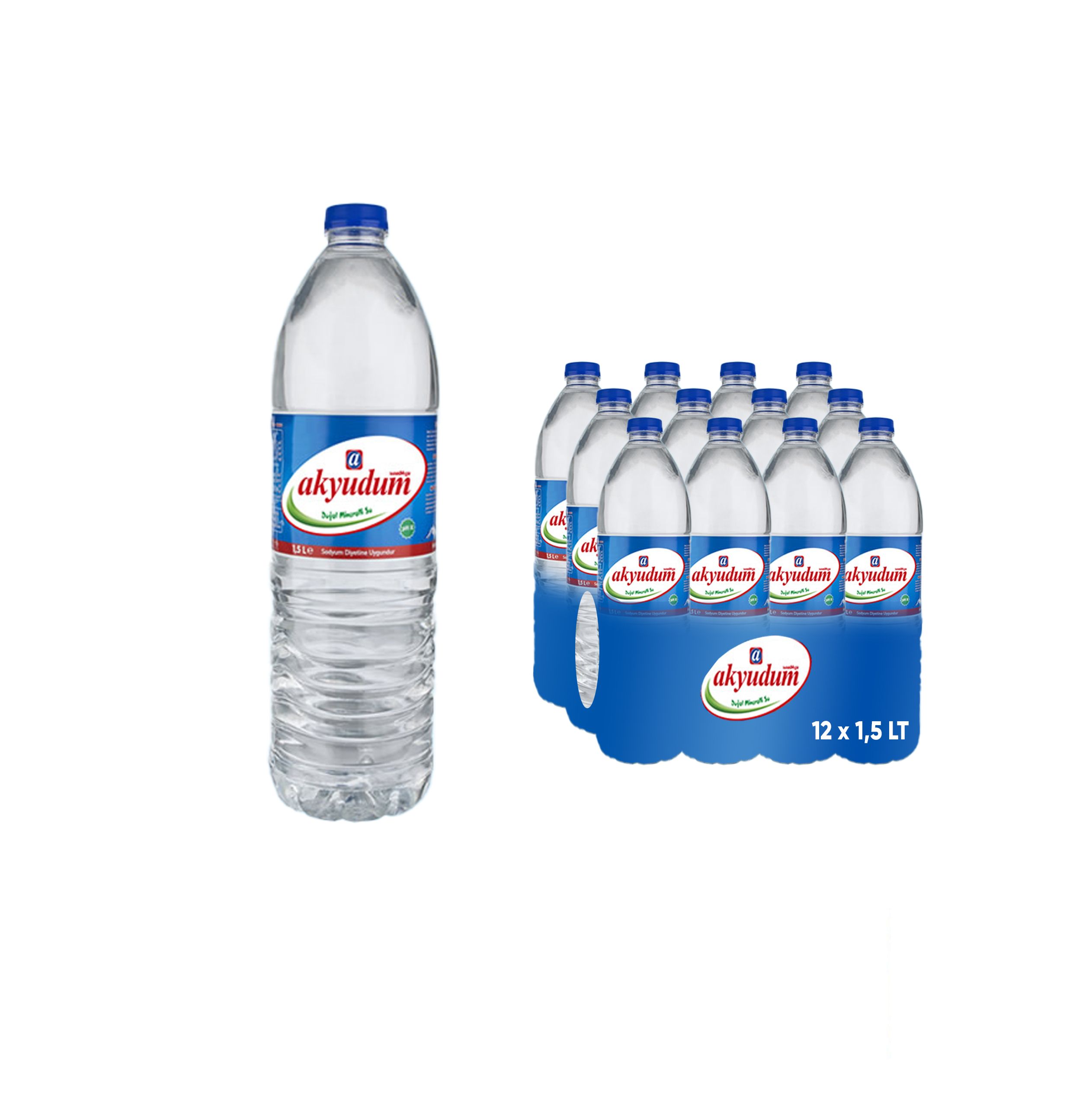 Akyudum  Akyudum 6x1,5 LT Pet Şişe Su